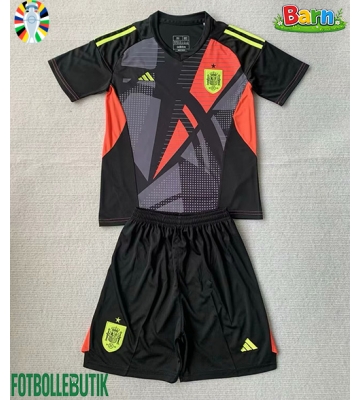 Spanien Målvakt Bortaställ Barn EM 2024 Kortärmad (+ Korta byxor)